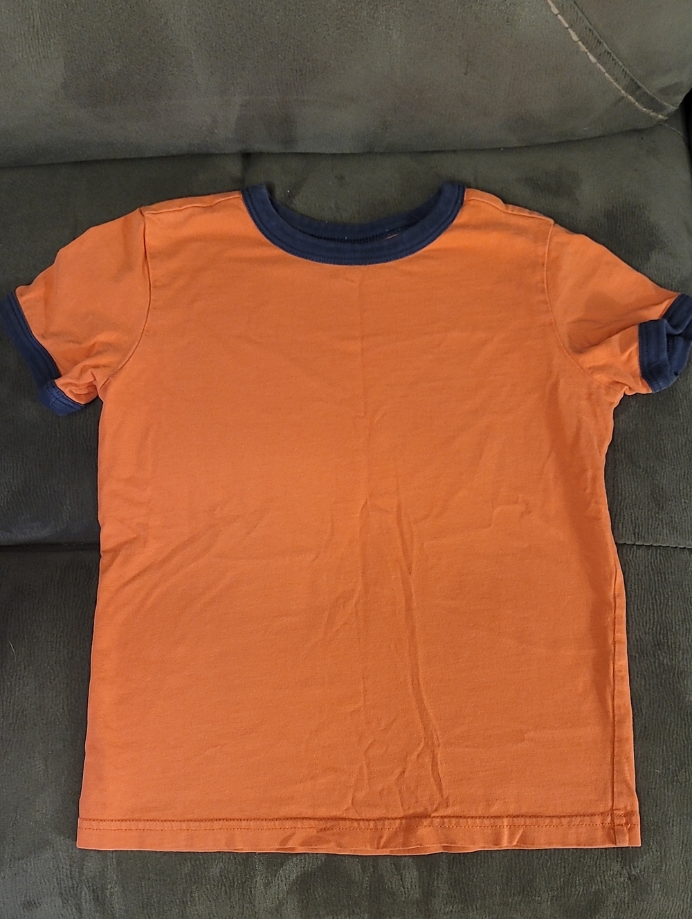 Primary Orange Tee with Navy Trim